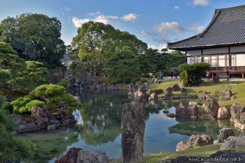 Jardim Ninomaru dentro do Castelo de Nijo em Kyoto