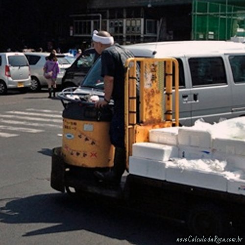 Tsukiji - Cuidado com os carrinhos motorizados!